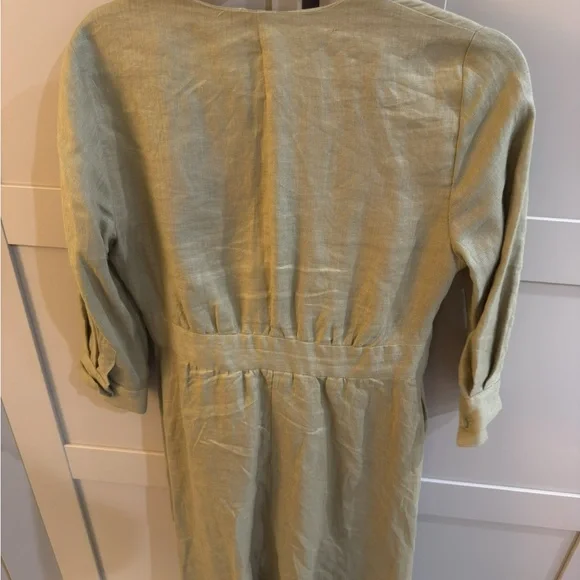 Zara Woman Olive Green Tie-Front Top - Picture 7 of 9